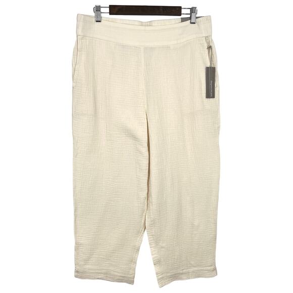 NEW Soft Surroundings Womens Size Large 14/16 Beach Bound Gauze Crop Pants - Picture 2 of 9